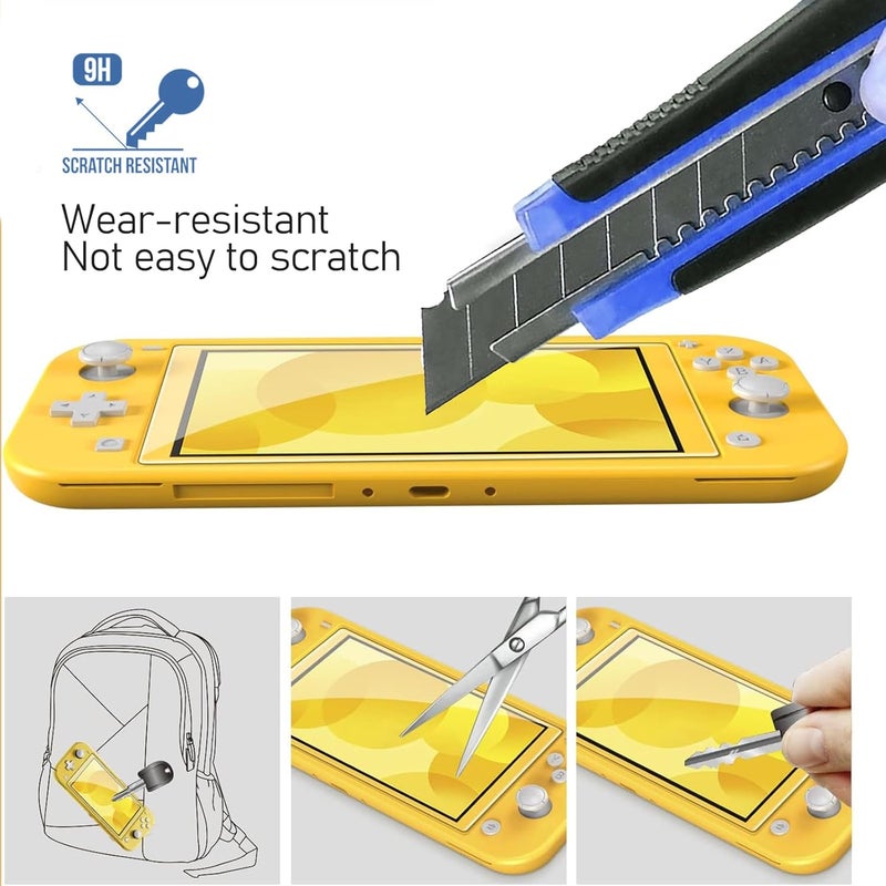 Linsaner 2-Piece Tempered Glass Screen Protector, Custom-Made for Nintendo Switch Lite HD,Anti-Scratch,Clear and Transparent,Fingerprint-Resistant, Bubble-Free Installation,Fit for Switch Lite - Image 4